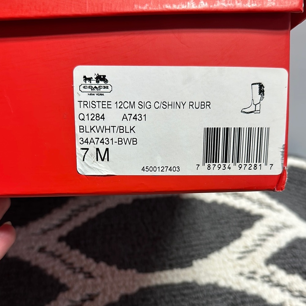 Coach Tristee Black and White Women's Shoes